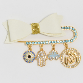 Baby Pins (Color: Allah White Bow)