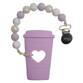 Baby Pacifier Clip (Color: Cafe Late Lilac)