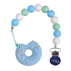Baby Pacifier Clip (Color: Donut Worry Blue)