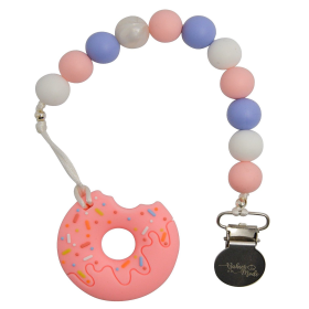 Baby Pacifier Clip (Color: Donut Worry Pink)