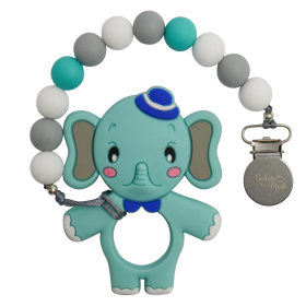 Baby Pacifier Clip (Color: Emerson Teal)