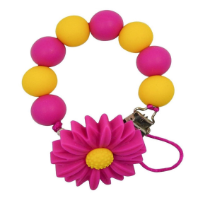 Pacifier Clip (Color: Fuchsia Blossom)