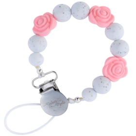 Pacifier Clip (Color: Flower Power Pink)