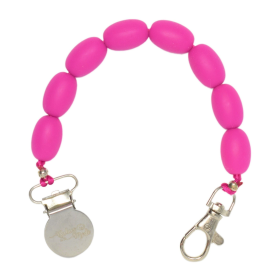 Pacifier Clip (Color: Fuchsia Stone)
