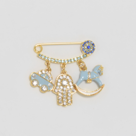 Baby Pins (Color: Hamsa)