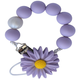 Pacifier Clip (Color: Lavender Daisy)