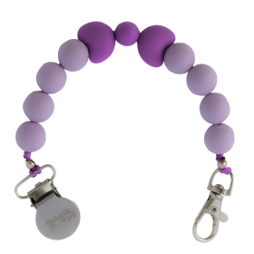 Pacifier Clip (Color: Mauve Bow)