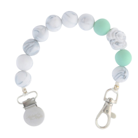 Pacifier Clip (Color: Mint Rose)