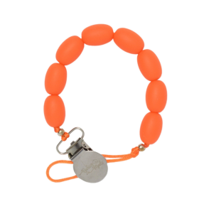 Pacifier Clip (Color: Orange Stone)