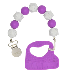 Baby Pacifier Clip (Color: Purple Piano)