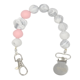 Pacifier Clip (Color: Pink Rose)