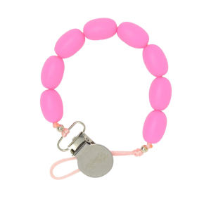 Pacifier Clip (Color: Pink Stone)