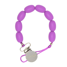 Pacifier Clip (Color: Purple Stone)