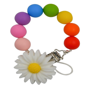 Pacifier Clip (Color: Rainbow Blossom)