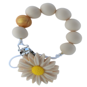 Pacifier Clip (Color: Sandy Daisy)