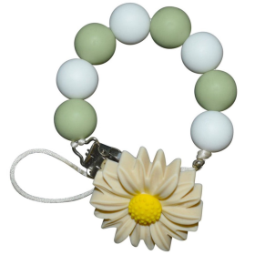 Pacifier Clip (Color: Sage Daisy)