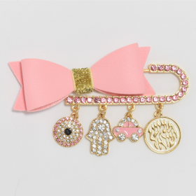 Baby Pins (Color: Shema Israel Pink Bow)