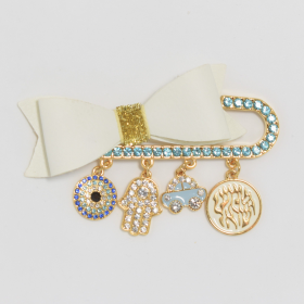 Baby Pins (Color: Shema Israel White Bow)