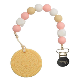 Baby Pacifier Clip (Color: Strawberry Vanilla Cookie)