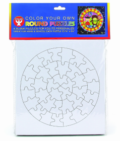 Color Your Own Puzzles (Color: Round/Frame, size: Assortment)