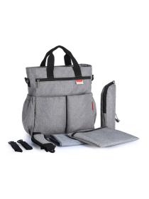 Baby Diaper Bag (Color: Grey, size: Large Capacity)
