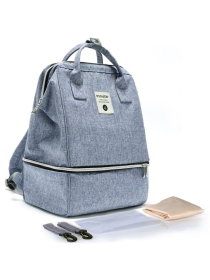 Mom Multi-functional Diaper Bag (Color: Deep Blue, size: One Size)