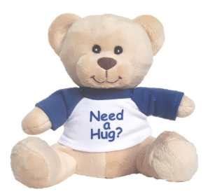 "Need a Hug" Small Super Cute Teddy Bear (Color: Blue)