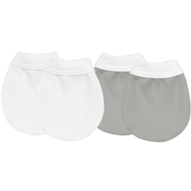 Jersey-No Scartch Mitten - 2Pk (Color: Grey Solid)