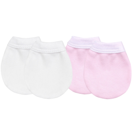 Jersey-No Scartch Mitten - 2Pk (Color: pink)