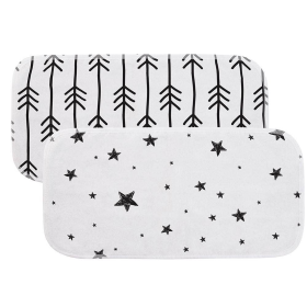 Burp Pads Flannel 2Pk (Color: Bnw One Direction)