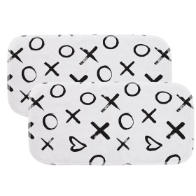 Burp Pads Flannel 2Pk (Color: Bnw Xo)