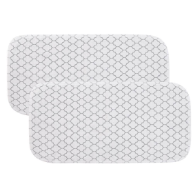 Burp Pads Flannel 2Pk (Color: Grey Octagon)