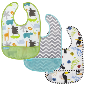 Cleanbib Waterproof Bib (Color: Neutral, size: 6-12m)