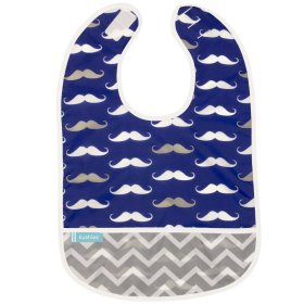 Cleanbib (Color: Mustache Print, size: 6-12m)