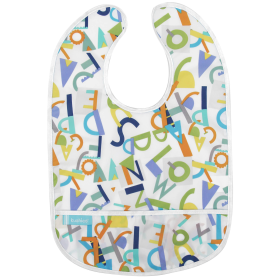 Cleanbib Waterproof Bib (Color: Multi Alphabet Print, size: 6-12m)