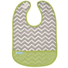Cleanbib (Color: Chevron Green Print, size: 12M Plus)
