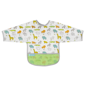 Cleanbib Wp Bib W/Slvs (Color: White Safari Print, size: 12-24m)