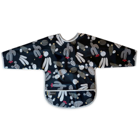 Cleanbib Wp Bib W/Slvs (Color: Black Cactus Print, size: 2-4yrs)