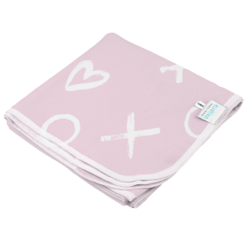 Flannel | Receiving Blanket (Color: Pink Xo)