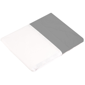 B & N Printed Percale Crib Skirt (Color: Grey)
