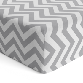 Flannel Toddler Bedding Set (Color: Grey Chevron)