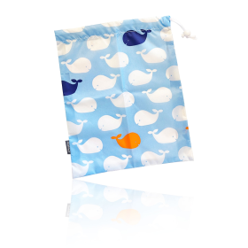 Waterproof | Laundry Bag (Color: Blue Whale Print)