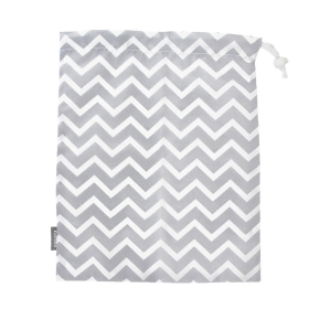 Waterproof | Laundry Bag (Color: Grey Chevron Print)