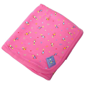 Ku Ku Bird | Blanket (Color: Pink Print / Stripe, size: 6m)