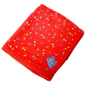 Ku Ku Bird | Blanket (Color: Red Print / Stripe, size: 6m)