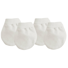 Organic Jersey Mittens (Color: White)
