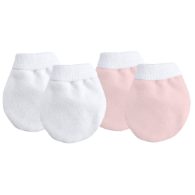 Organic Jersey Mittens (Color: pink)