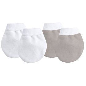 Organic Jersey Mittens (Color: Grey)