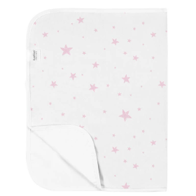 Deluxe Baby Changing Pad (Color: Pink Scribble Star)