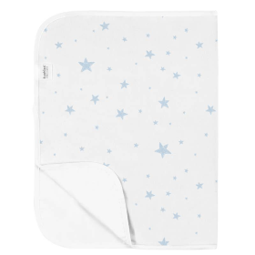 Deluxe Baby Changing Pad (Color: Blue Scribble Stars)